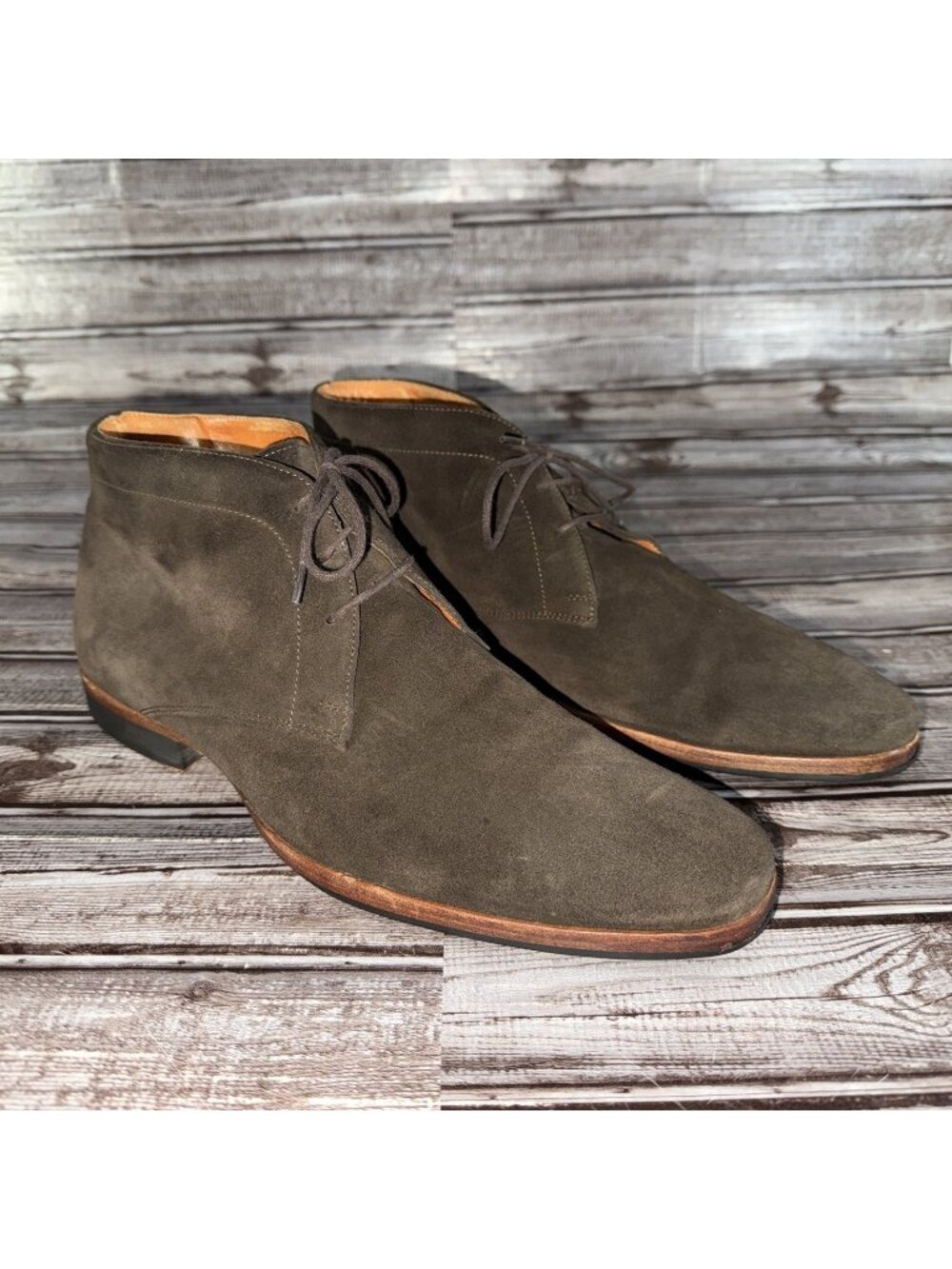 Wolf & Shepherd Striker Chukka Boots Size 10 Color Chocolate Brown Suede Leather